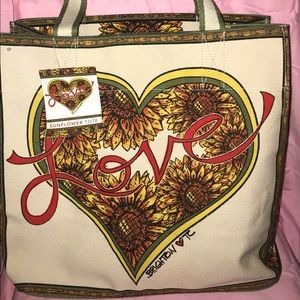 New Brighton Canvas Sunflower Tote Bag
